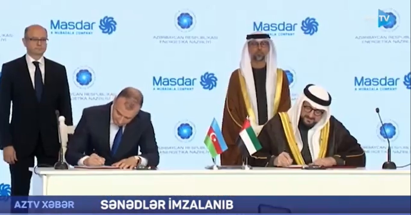Four documents have been signed between Azerbaijan and Masdar Company of UAE