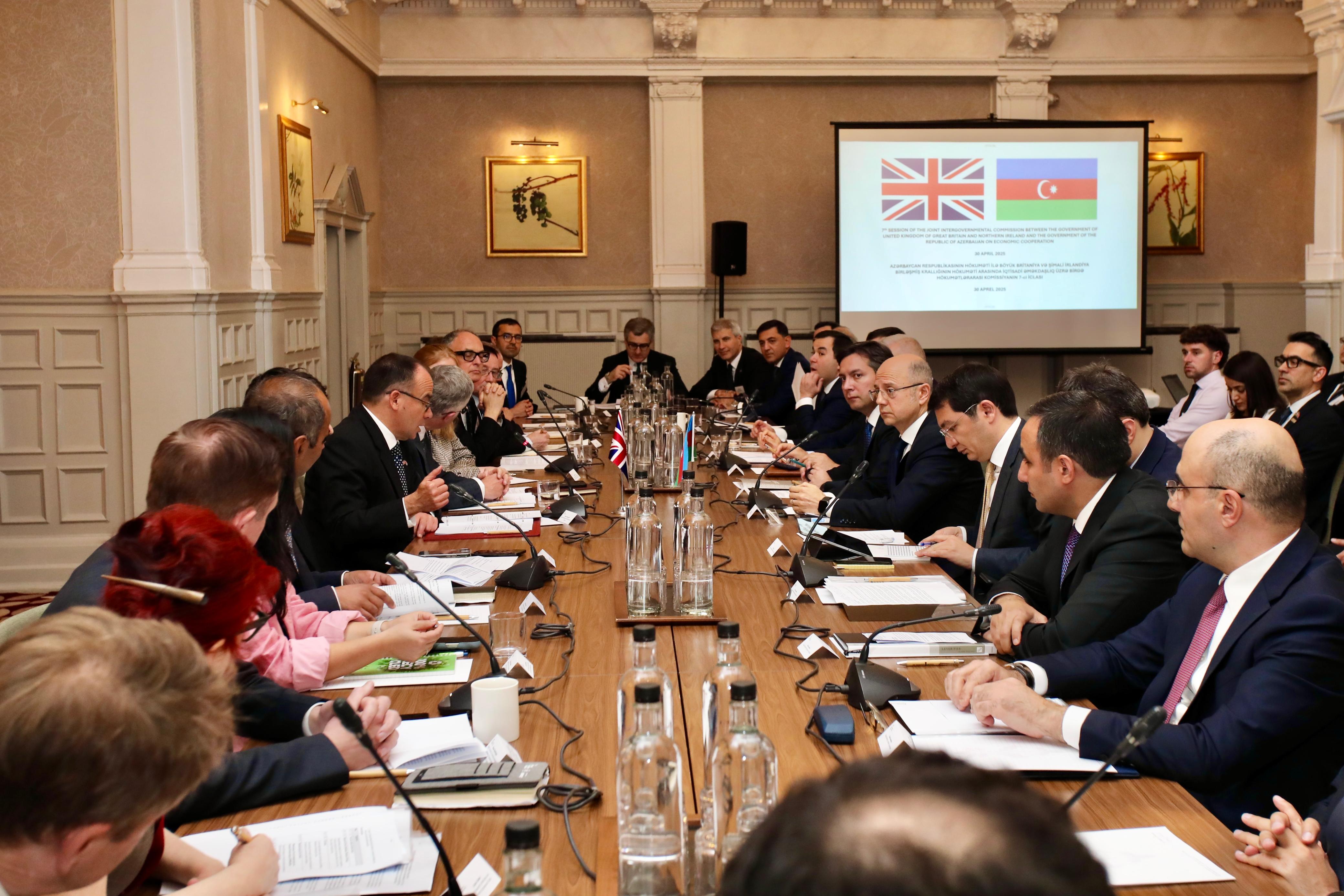  Azərbaycan-Böyük Britaniya Hökumətlərarası Komissiyanın 7-ci iclası keçirilib