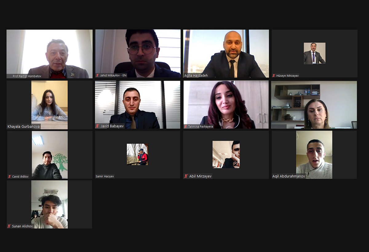 An online meeting was held with students of Baku Engineering University