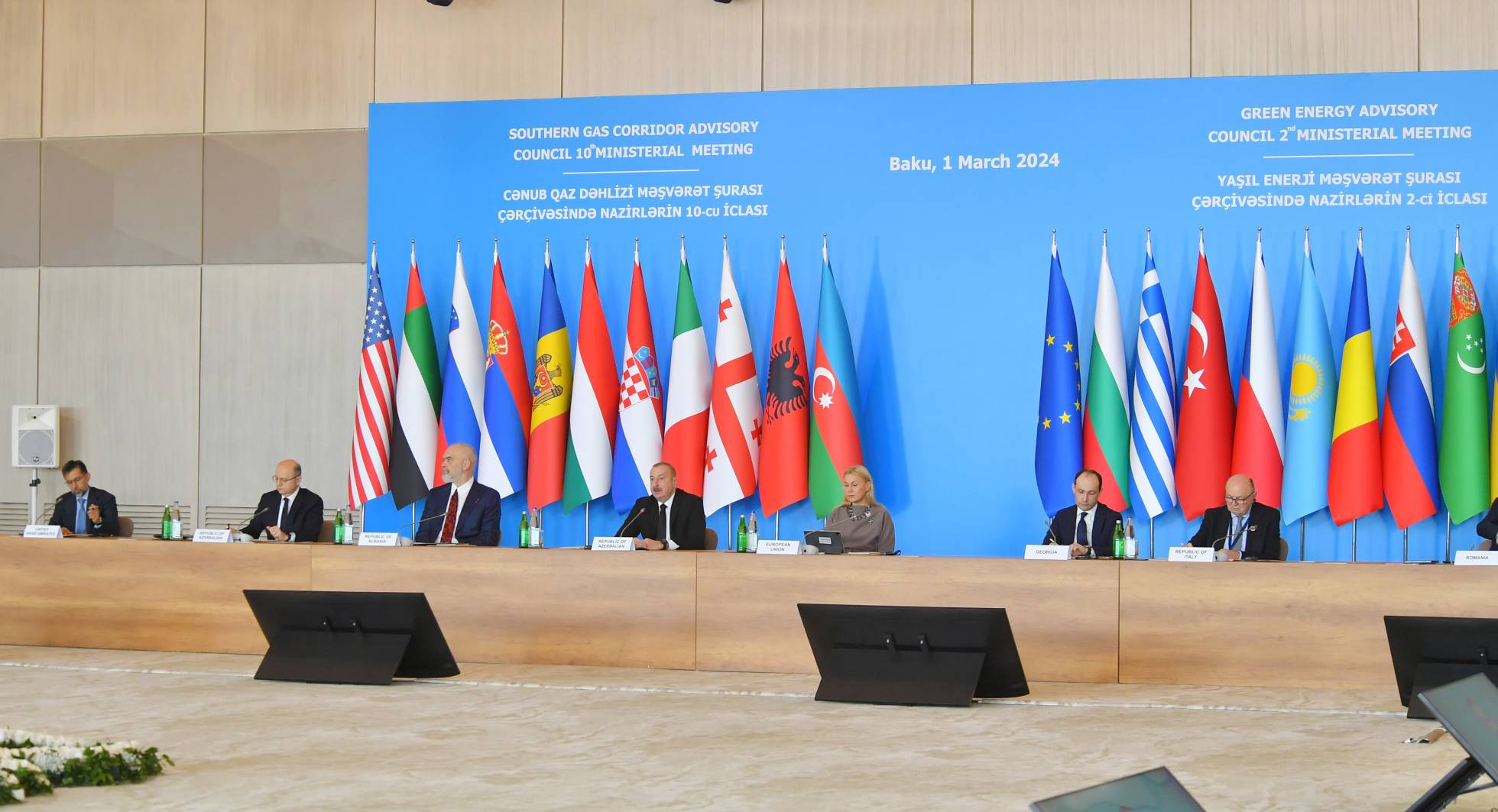 10th Southern Gas Corridor Advisory Council Ministerial Meeting and 2nd Green Energy Advisory Council Ministerial Meeting was held in Baku