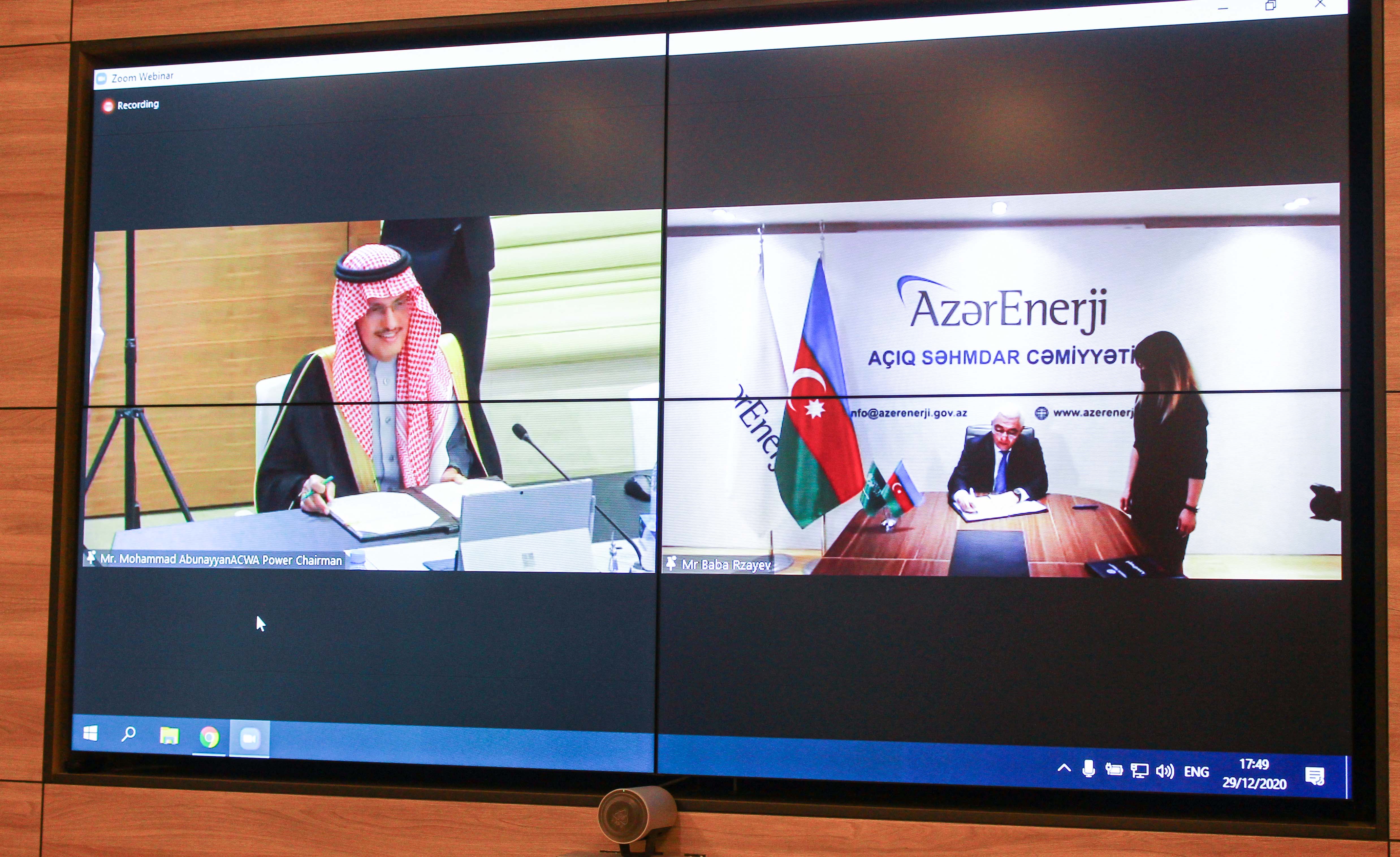 Agreements on wind power plant project with capacity of 240 MW were signed with "Acwa Power" Company