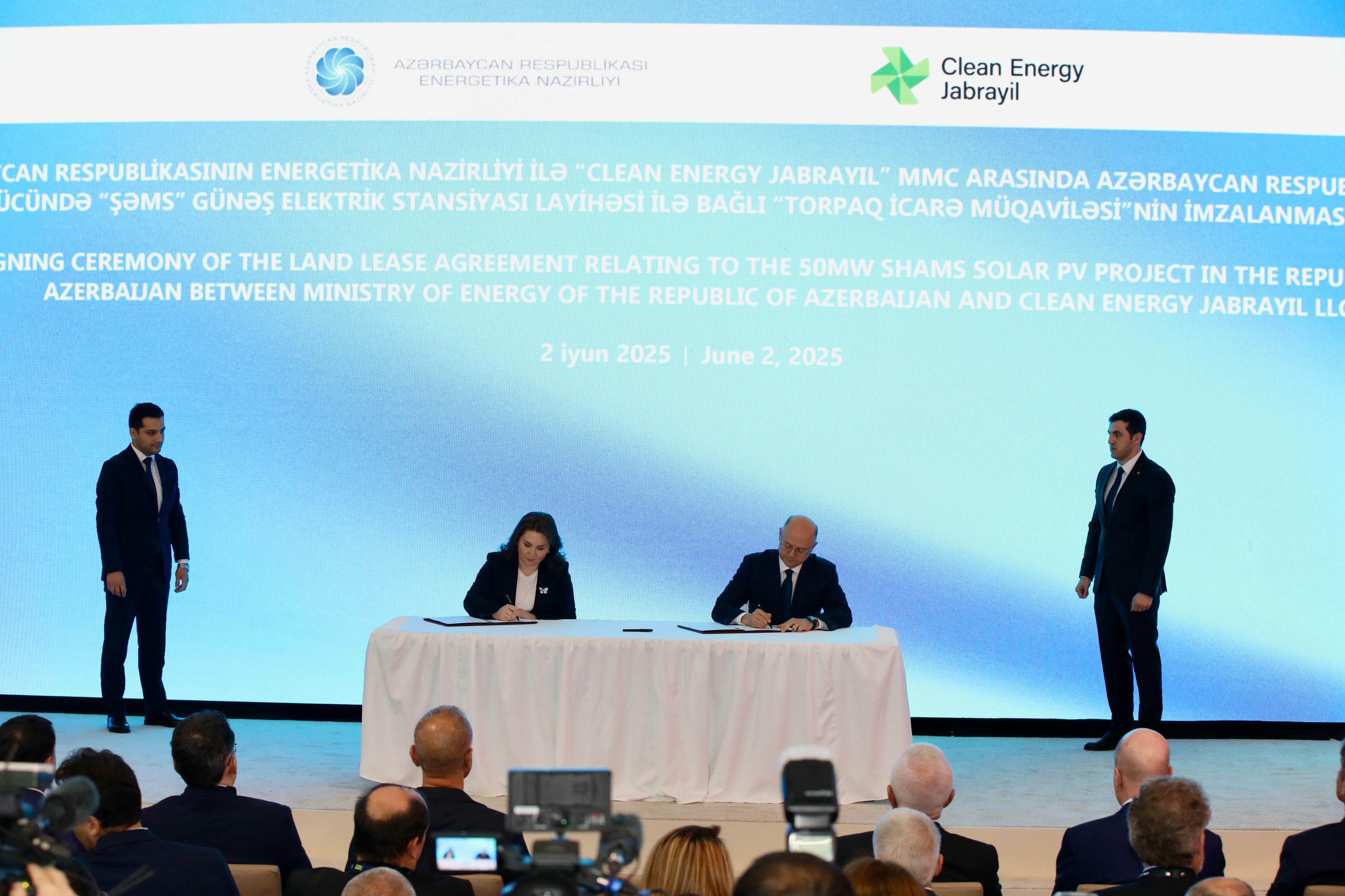 Bakı Enerji Həftəsində “yaşıl enerji” üzrə əməkdaşlıq sənədləri imzalanıb