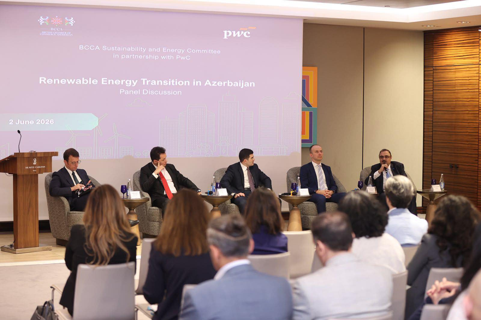 Britaniya-Azərbaycan Ticarət Palatası (BCCA) Dayanıqlılıq və Enerji Komitəsi PwC Azərbaycan ilə əməkdaşlıq çərçivəsində Azərbaycanda bərpa olunan enerjiyə keçid mövzusuna həsr olunmuş tədbir keçirib