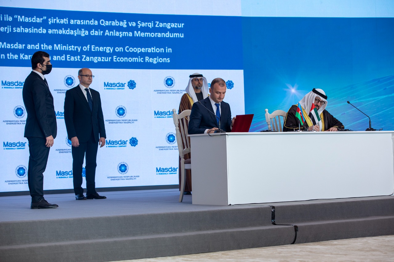 The Memorandum of Understanding with Masdar company was signed