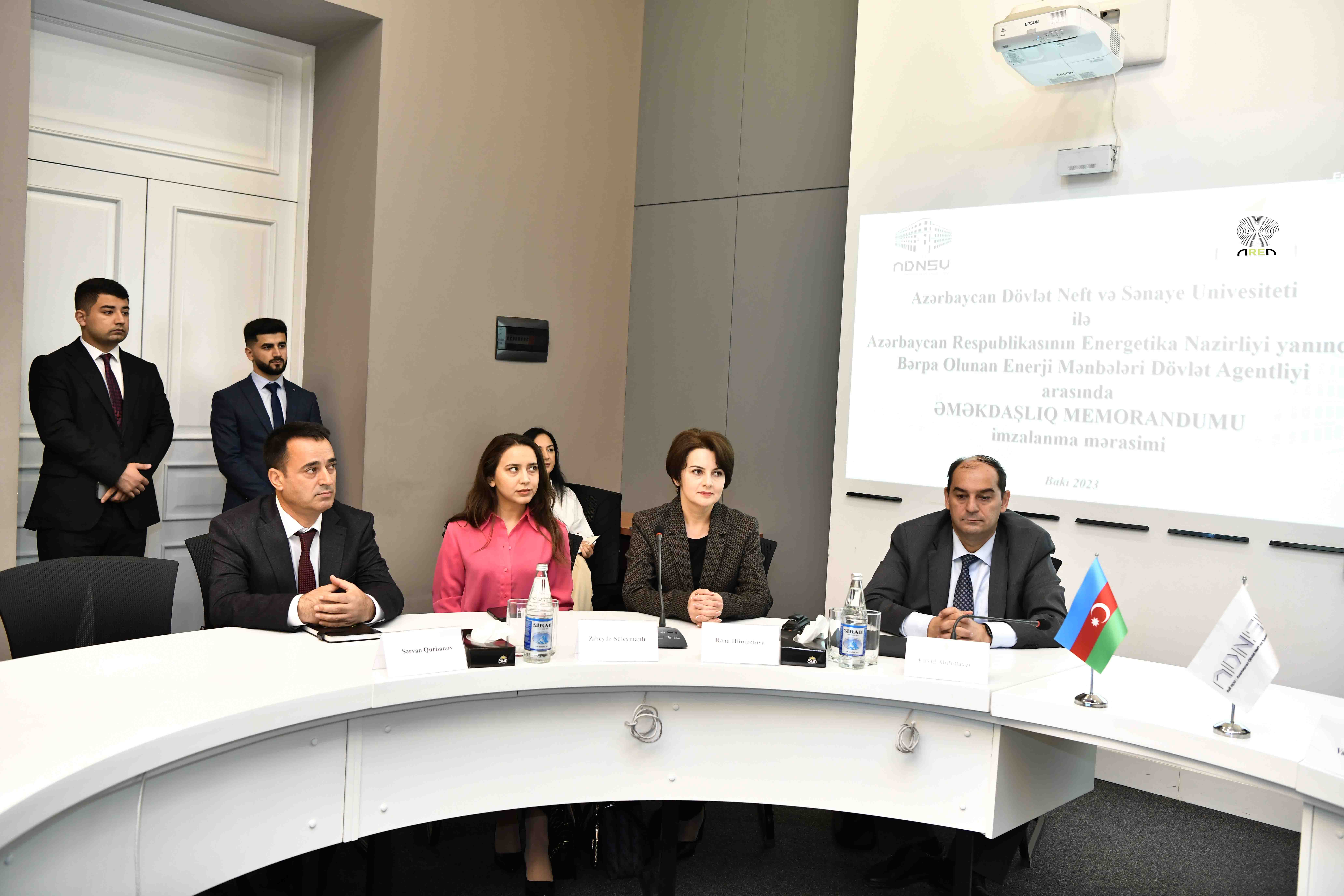 AREA ilə ADNSU arasında Əməkdaşlıq Memorandumu imzalanıb