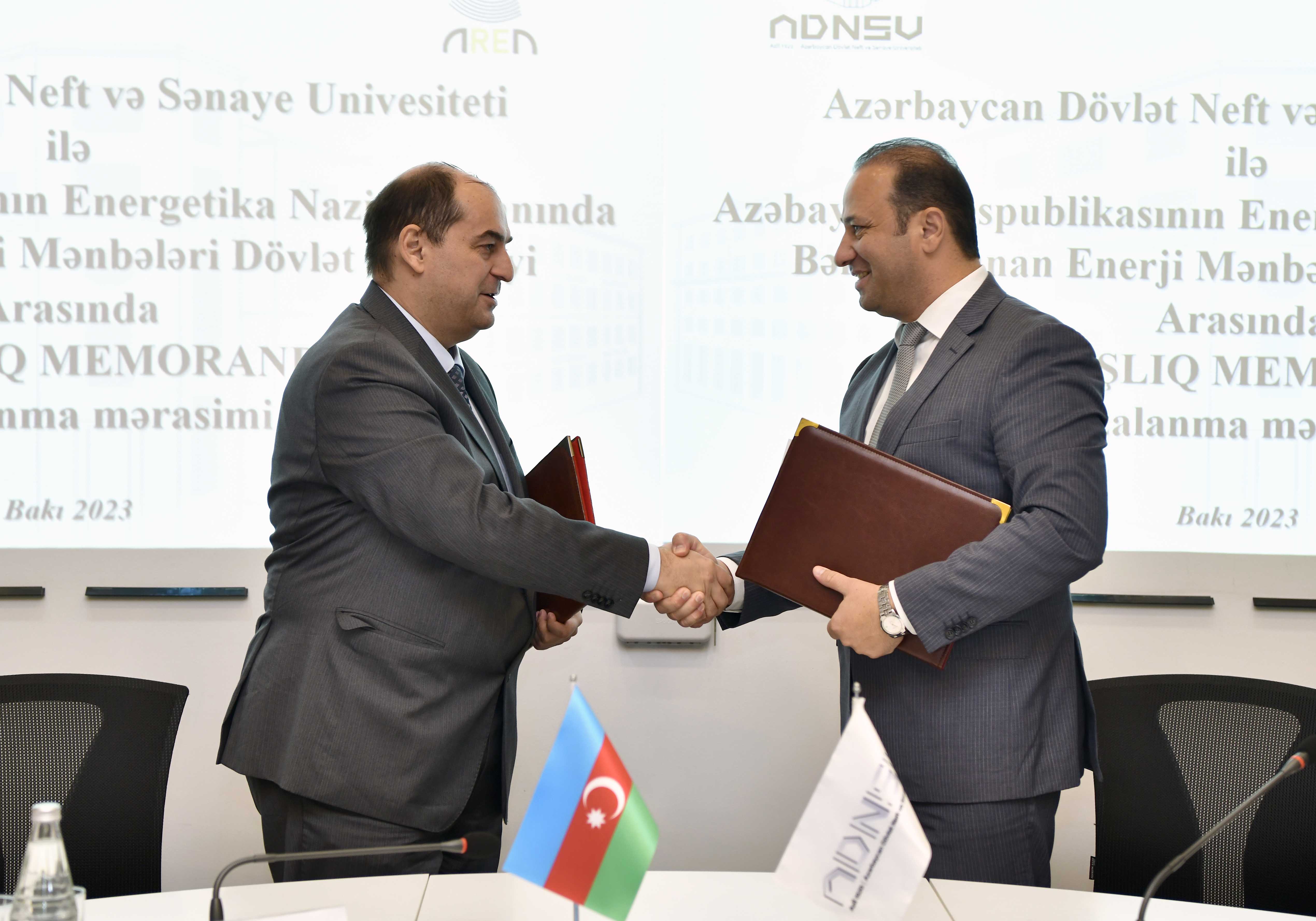 AREA ilə ADNSU arasında Əməkdaşlıq Memorandumu imzalanıb
